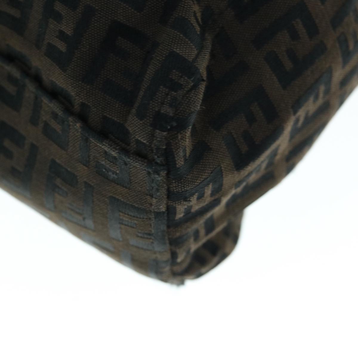 FENDI Zucchino Canvas Tote Bag Brown 64110