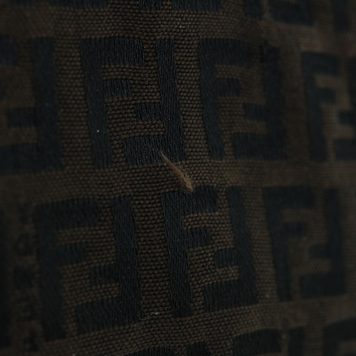 FENDI Zucchino Canvas Tote Bag Brown 64110
