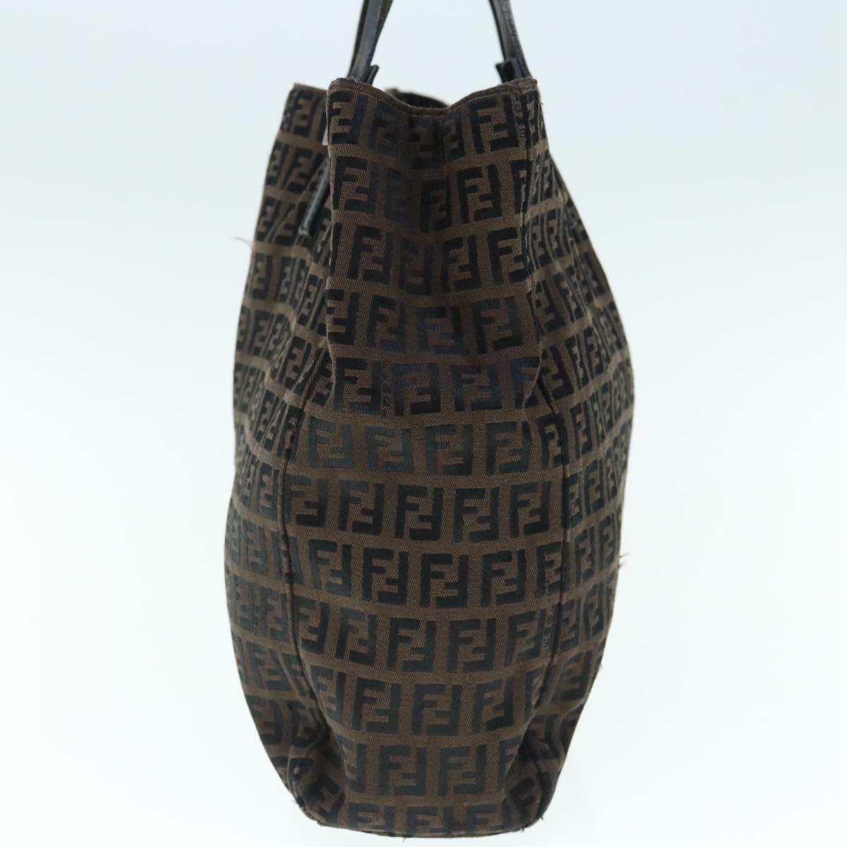 FENDI Zucchino Canvas Tote Bag Brown 64110