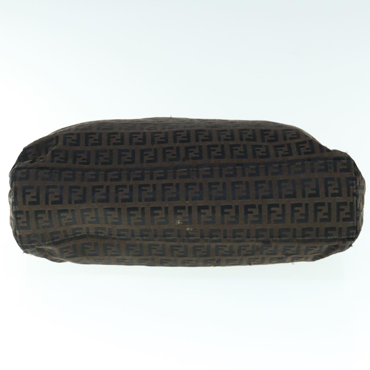 FENDI Zucchino Canvas Tote Bag Brown 64110