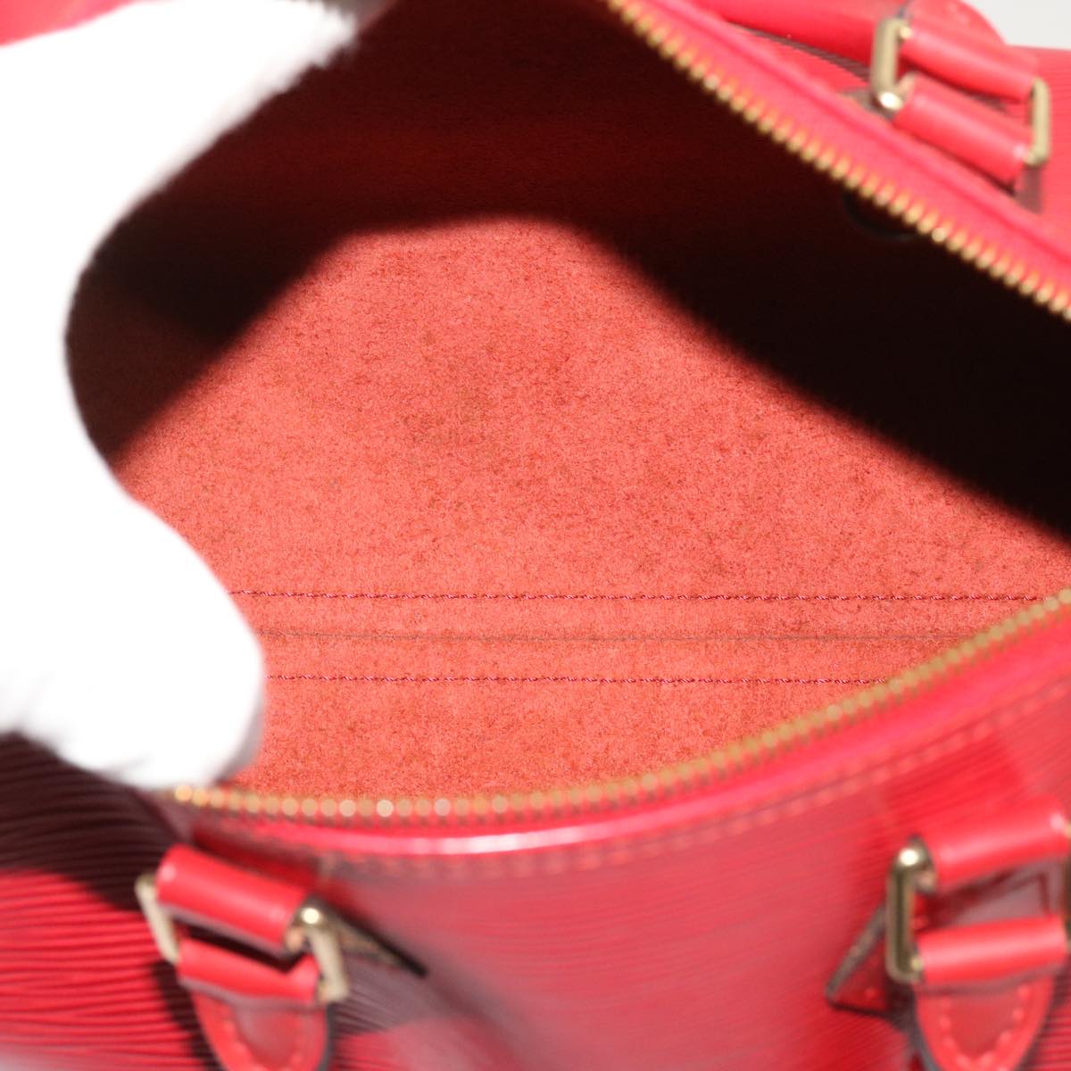 LOUIS VUITTON Epi Speedy 30 Hand Bag Castilian Red M43007 LV 64116