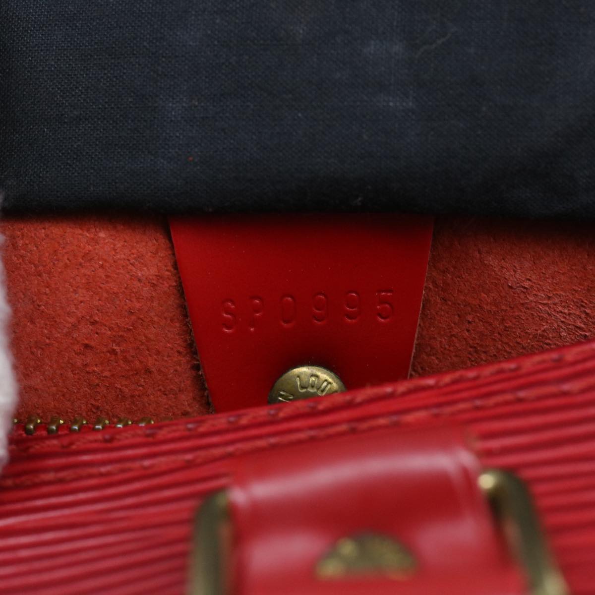 LOUIS VUITTON Epi Speedy 30 Hand Bag Castilian Red M43007 LV 64116