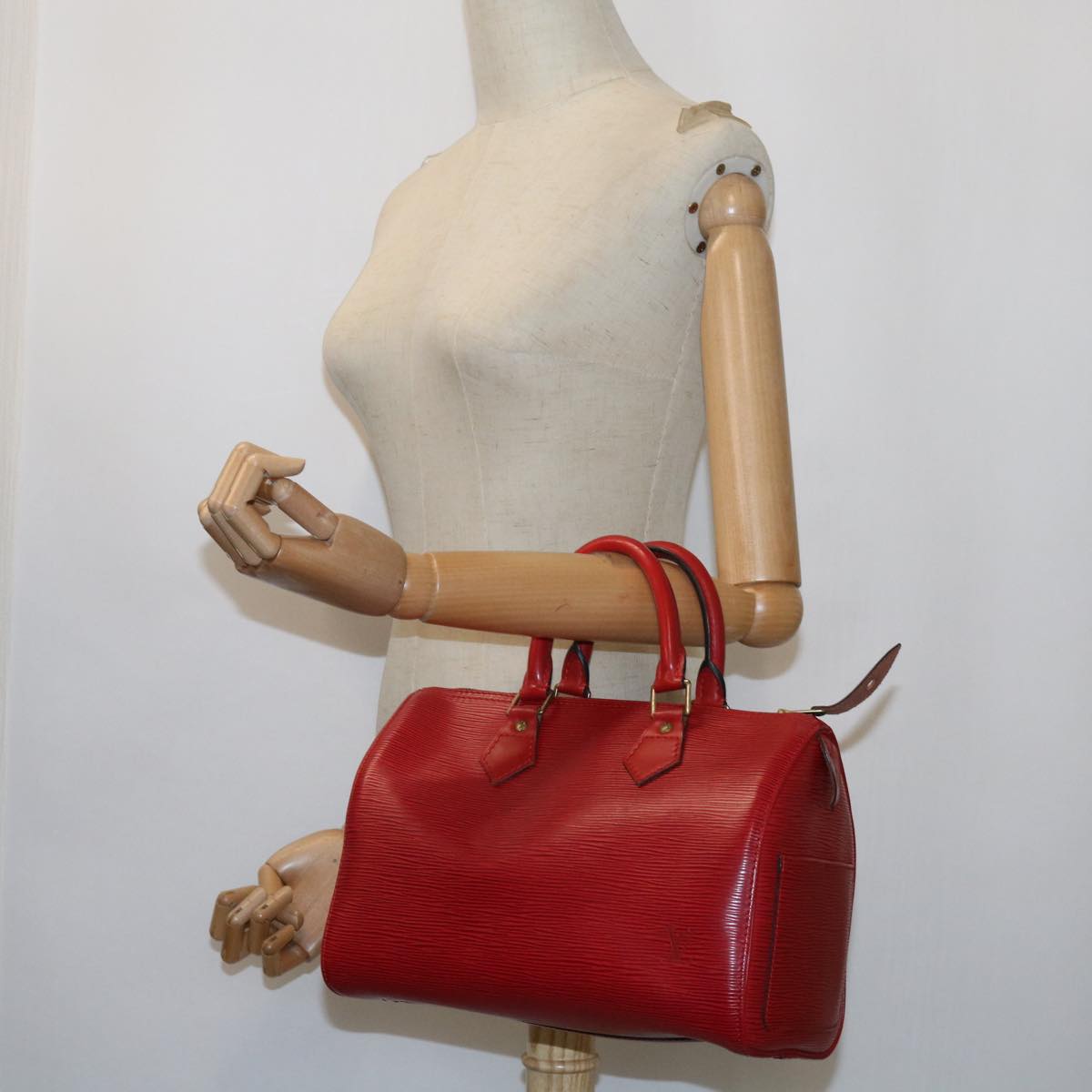 LOUIS VUITTON Epi Speedy 30 Hand Bag Castilian Red M43007 LV 64116