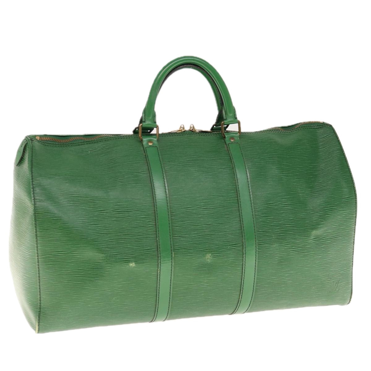 LOUIS VUITTON Epi Keepall 50 Boston Bag Green M42964 LV 64117
