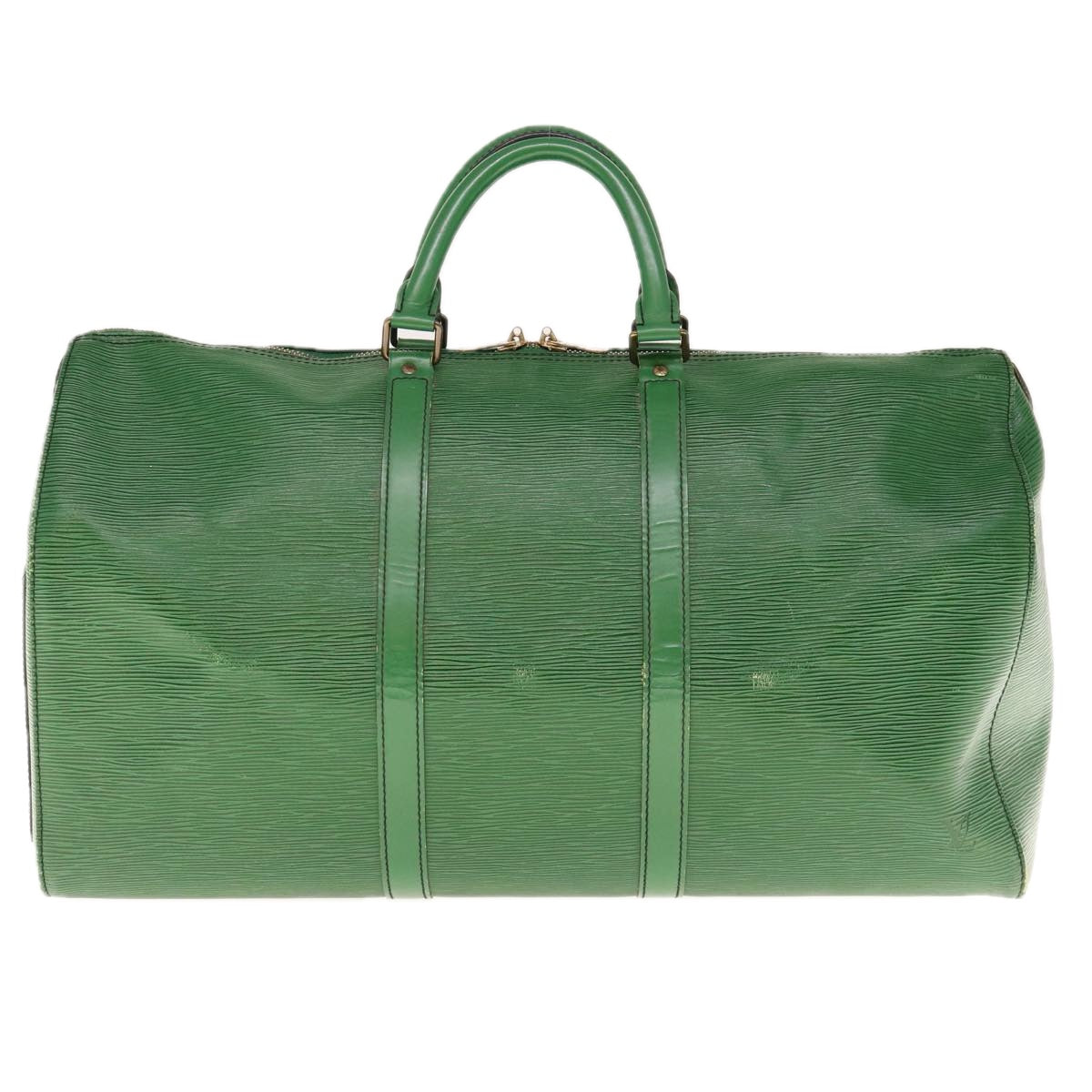 LOUIS VUITTON Epi Keepall 50 Boston Bag Green M42964 LV 64117
