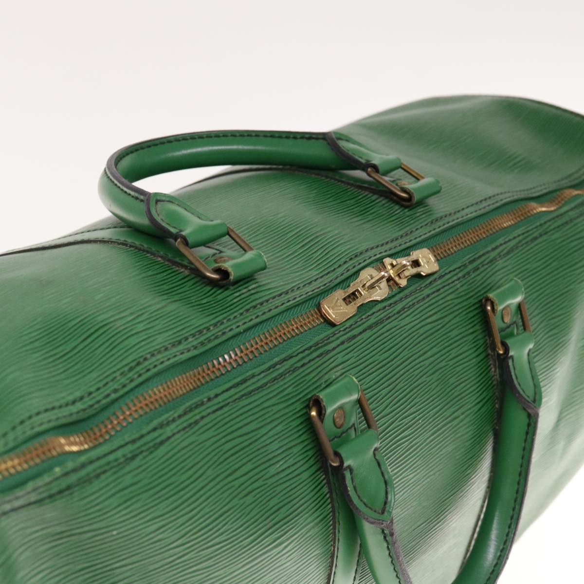 LOUIS VUITTON Epi Keepall 50 Boston Bag Green M42964 LV 64117