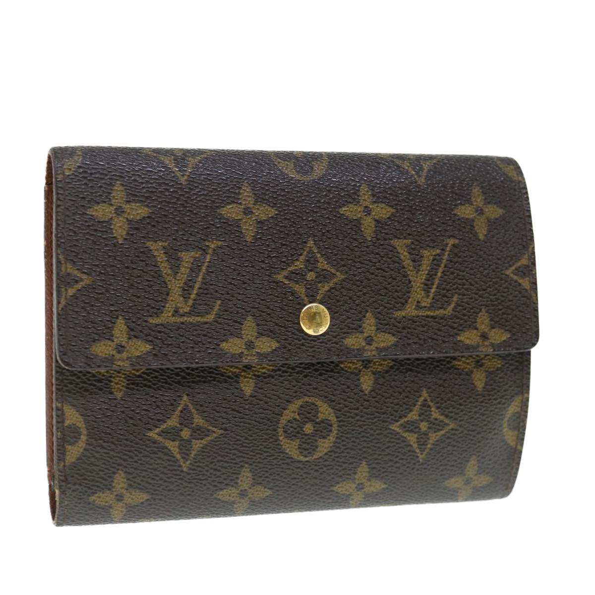 LOUIS VUITTON Monogram Porte Tresor Etui Chequier Wallet M61200 LV 64121