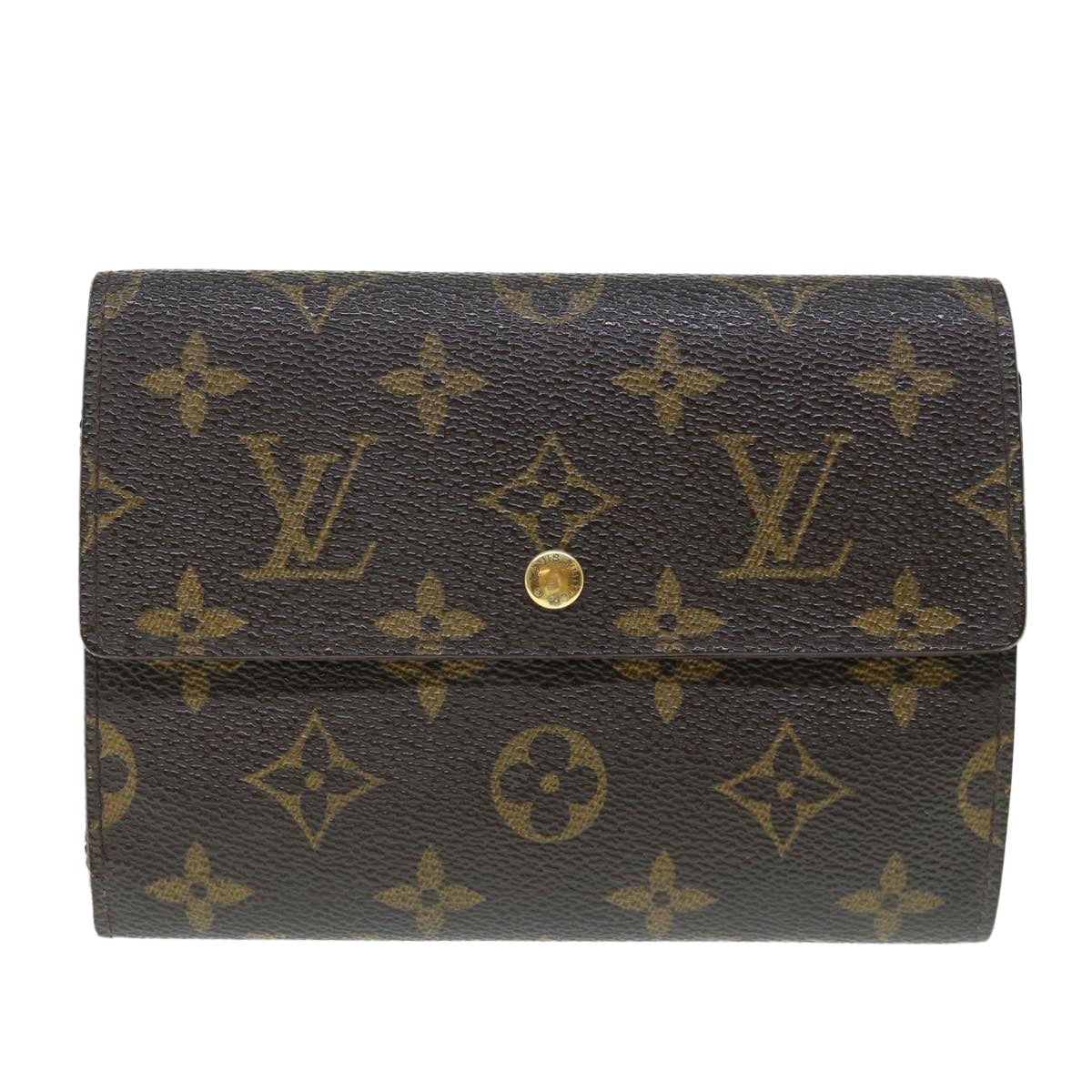 LOUIS VUITTON Monogram Porte Tresor Etui Chequier Wallet M61200 LV 64121