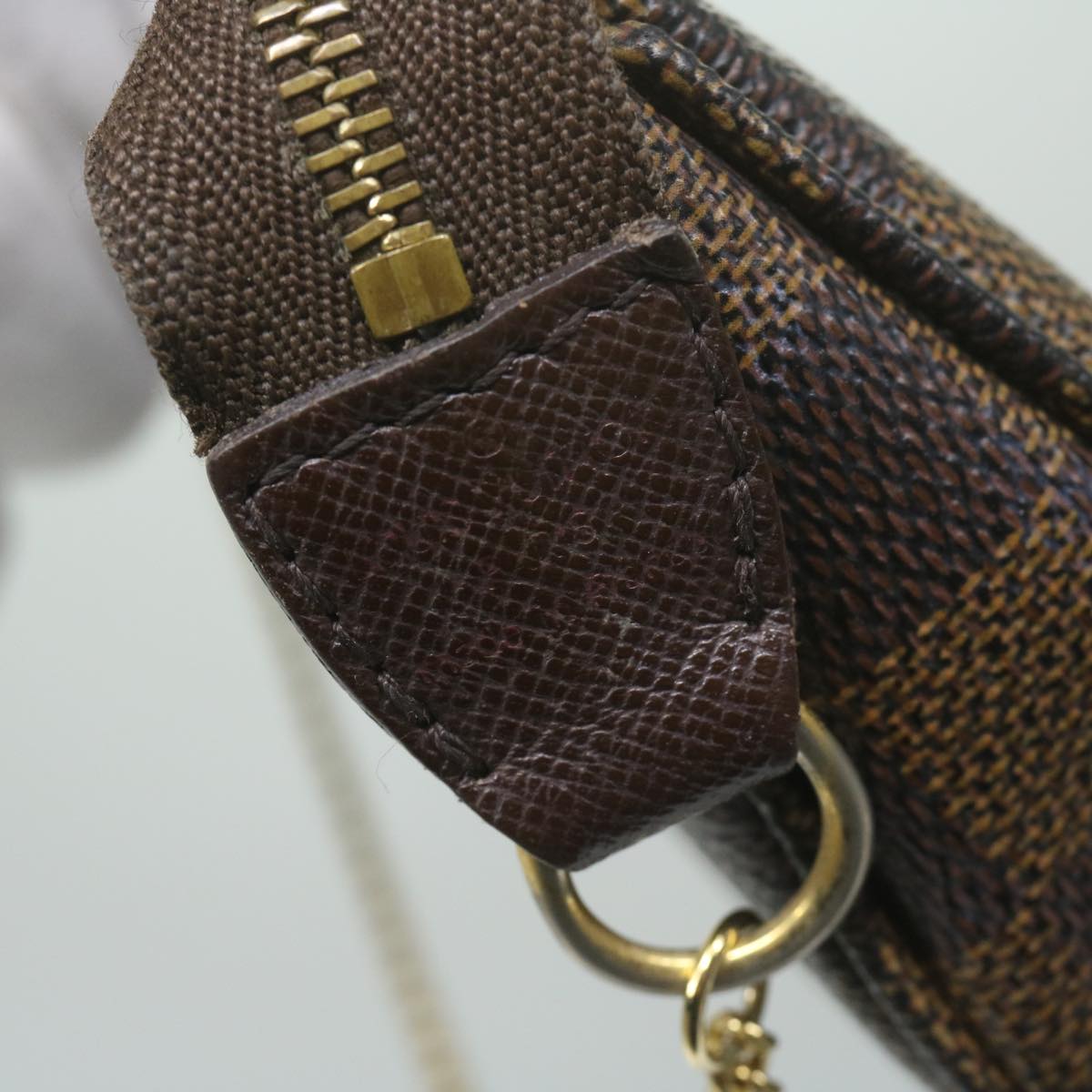 LOUIS VUITTON Damier Ebene Mini Pochette Accessoires Pouch N58009 LV 64171