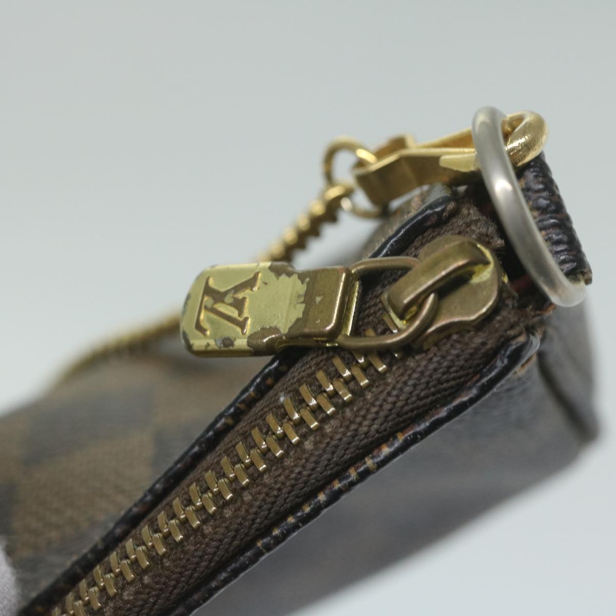 LOUIS VUITTON Damier Ebene Mini Pochette Accessoires Pouch N58009 LV 64171