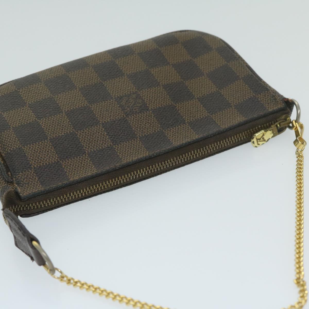LOUIS VUITTON Damier Ebene Mini Pochette Accessoires Pouch N58009 LV 64171