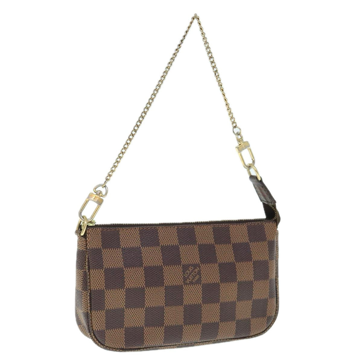 LOUIS VUITTON Damier Ebene Mini Pochette Accessoires Pouch N58009 LV 64190