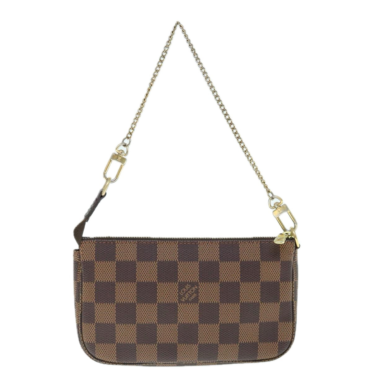 LOUIS VUITTON Damier Ebene Mini Pochette Accessoires Pouch N58009 LV 64190