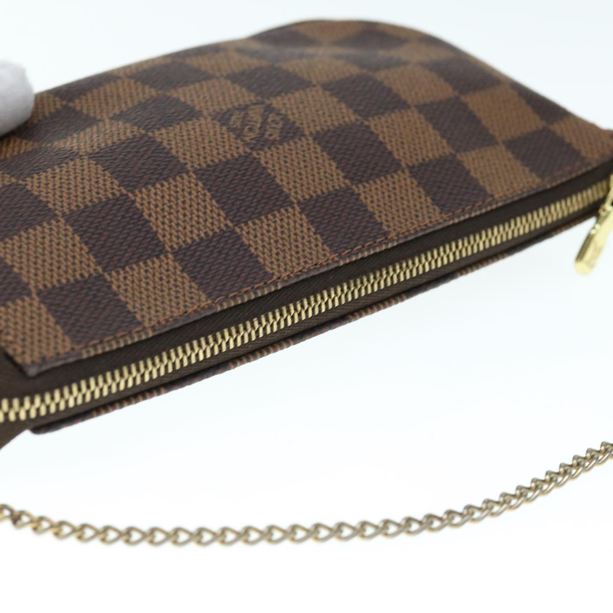 LOUIS VUITTON Damier Ebene Mini Pochette Accessoires Pouch N58009 LV 64190