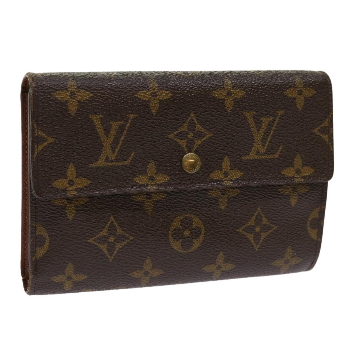 LOUIS VUITTON Monogram Porte Tresor Etui Papie Wallet M61202 LV 64200