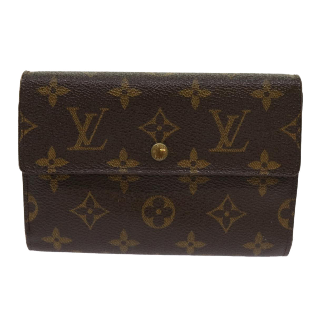 LOUIS VUITTON Monogram Porte Tresor Etui Papie Wallet M61202 LV 64200
