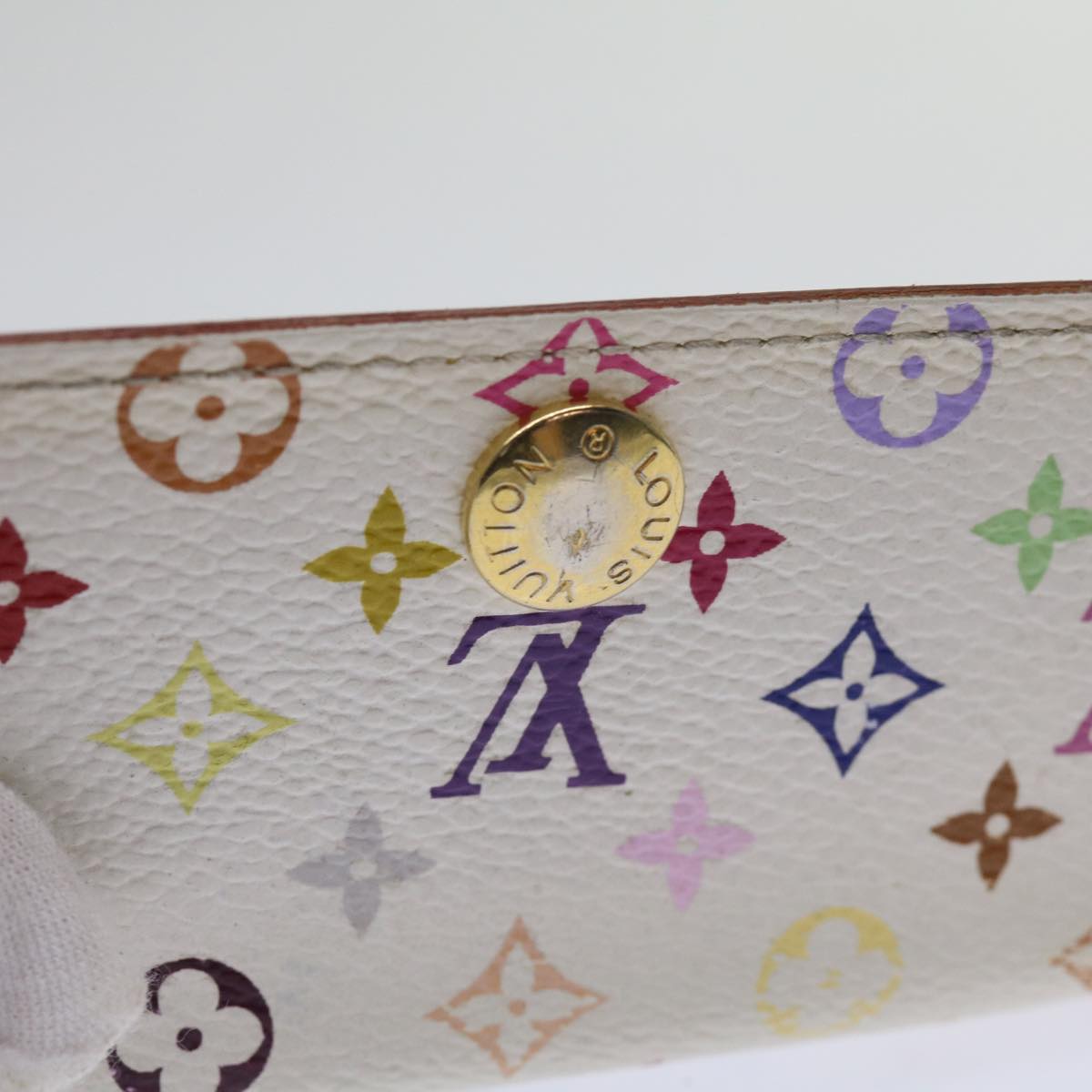 LOUIS VUITTON Monogram Multicolor Multi Cles 4 Keys Case White M60043 64211