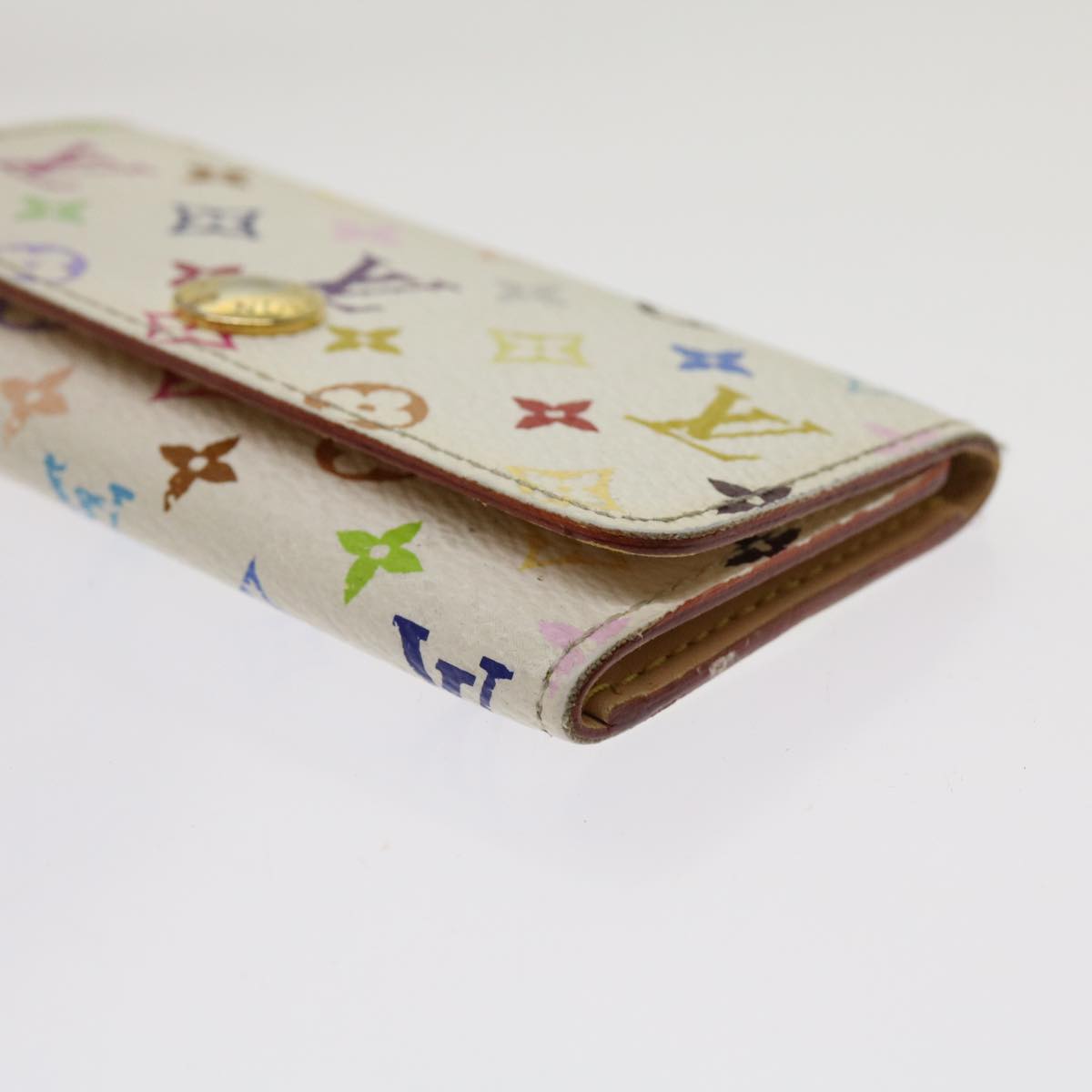 LOUIS VUITTON Monogram Multicolor Multi Cles 4 Keys Case White M60043 64211