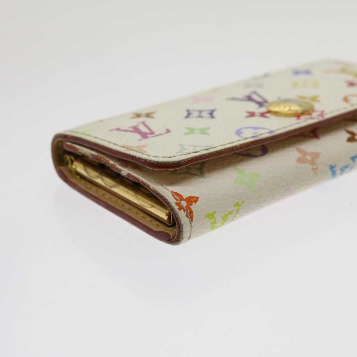 LOUIS VUITTON Monogram Multicolor Multi Cles 4 Keys Case White M60043 64211