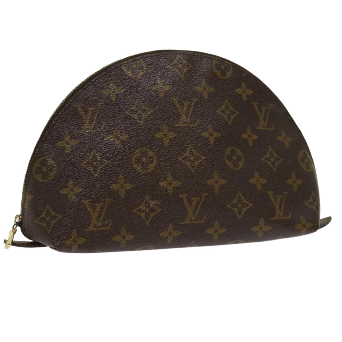 LOUIS VUITTON Monogram Trousse Demi Ronde Cosmetic Pouch M47520 LV 64212