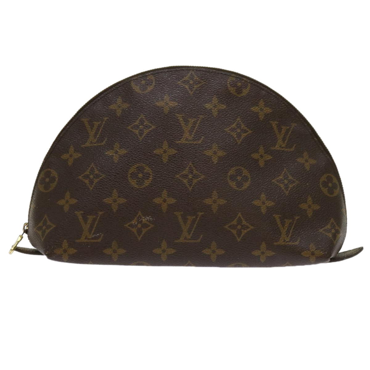 LOUIS VUITTON Monogram Trousse Demi Ronde Cosmetic Pouch M47520 LV 64212