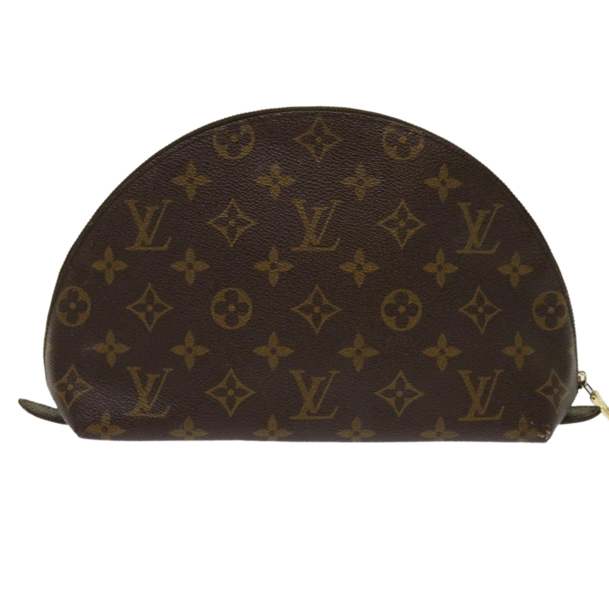 LOUIS VUITTON Monogram Trousse Demi Ronde Cosmetic Pouch M47520 LV 64212