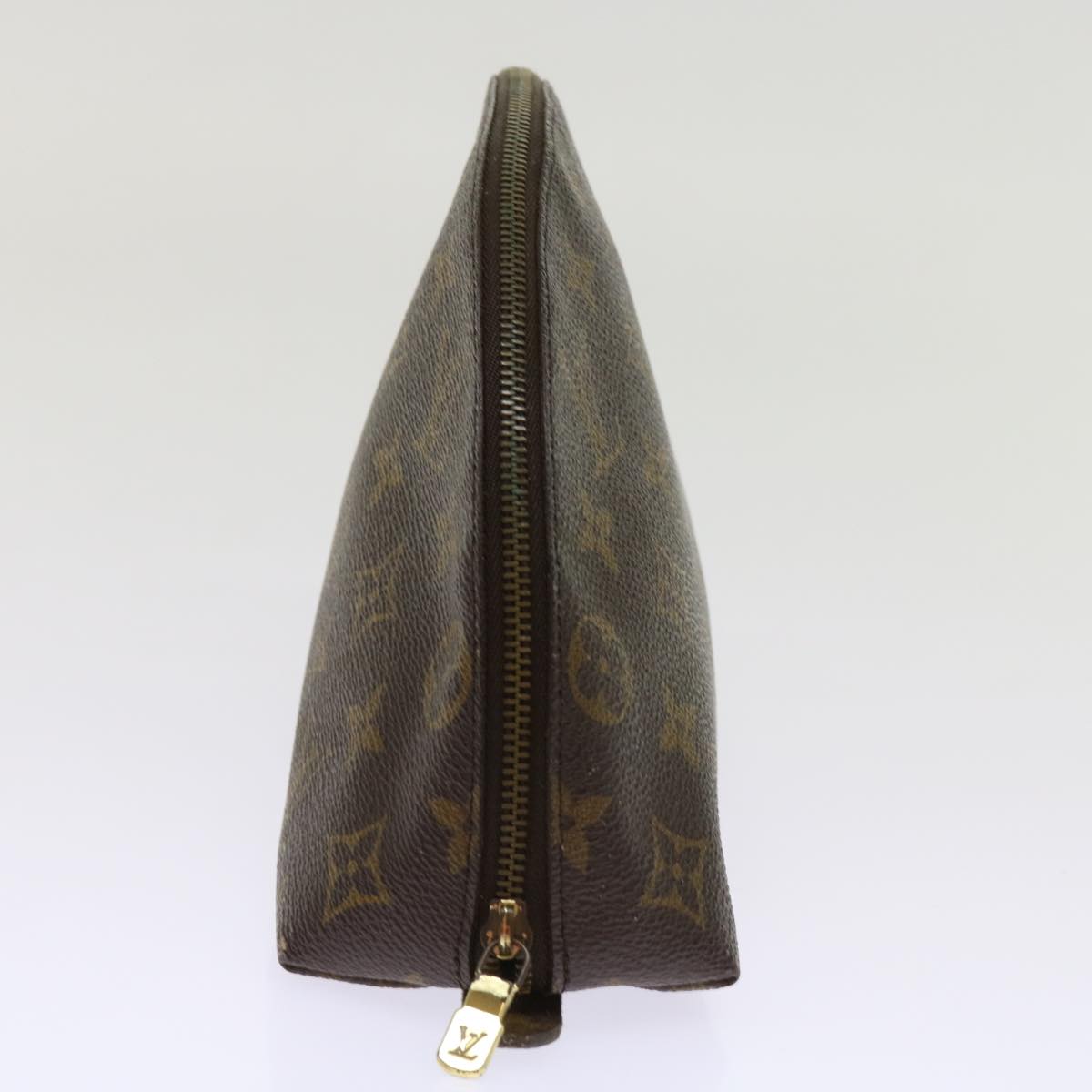 LOUIS VUITTON Monogram Trousse Demi Ronde Cosmetic Pouch M47520 LV 64212
