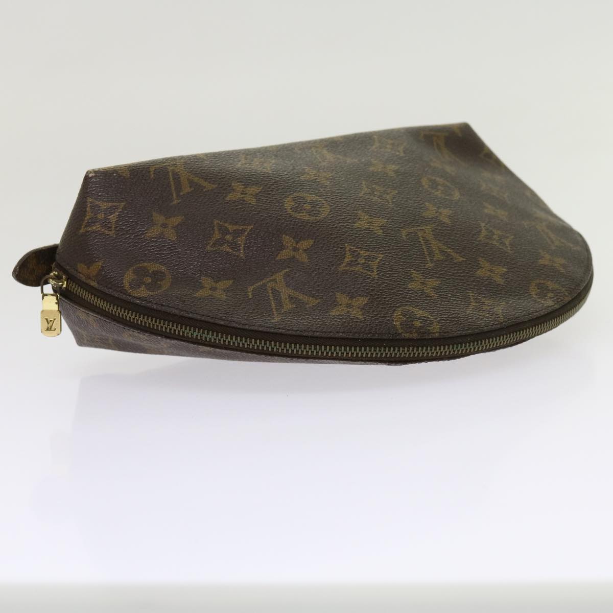 LOUIS VUITTON Monogram Trousse Demi Ronde Cosmetic Pouch M47520 LV 64212