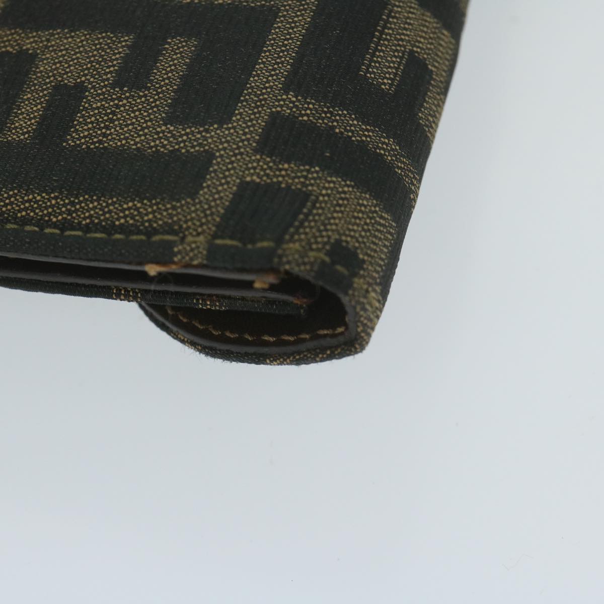 FENDI Zucca Canvas Hand Bag Black Brown 64269
