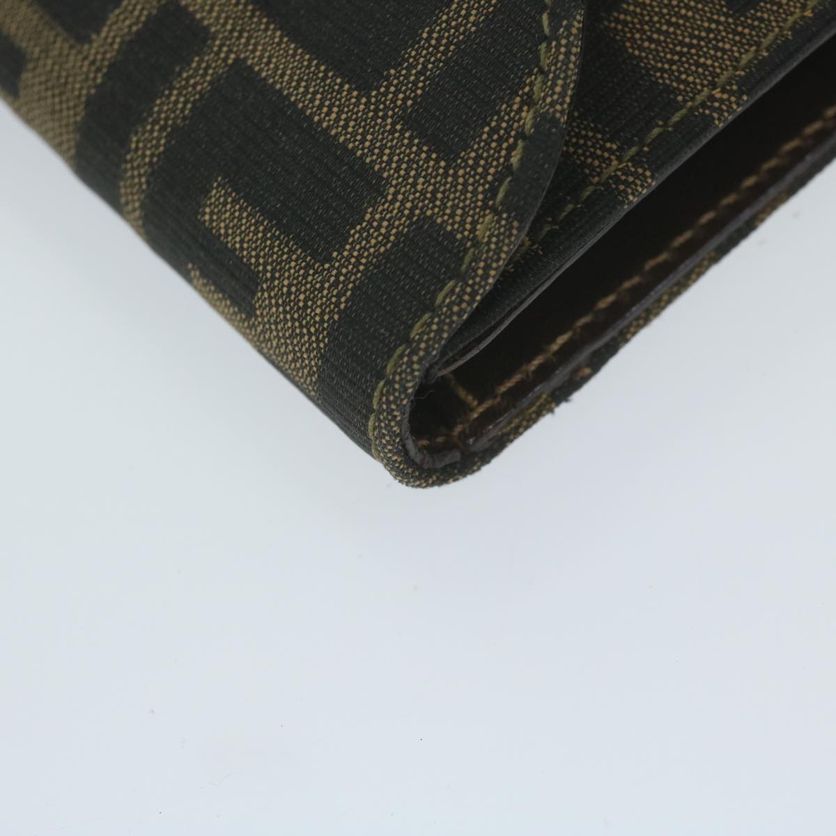 FENDI Zucca Canvas Hand Bag Black Brown 64269