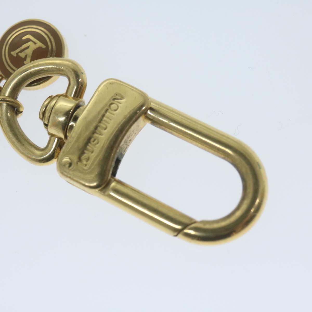 LOUIS VUITTON Monogram Porte Cles Chainne Pastilles Charm Gold M65380 64290