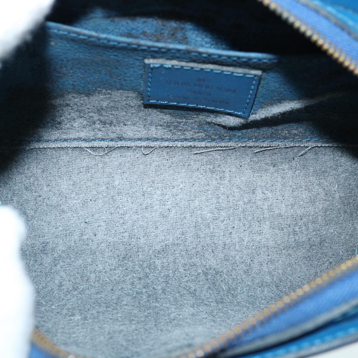 LOUIS VUITTON Epi Dauphine PM Pouch Blue M48445 LV 64292