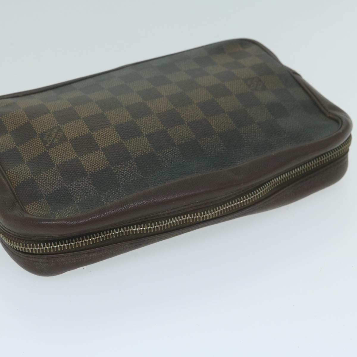 LOUIS VUITTON Damier Ebene Trousse Toilette Clutch Bag N47623 LV 64298
