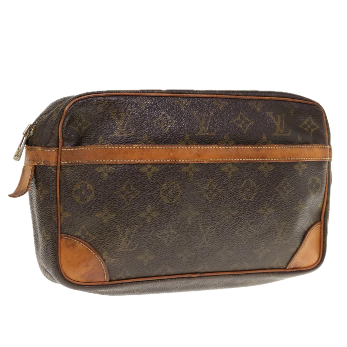 LOUIS VUITTON Monogram Compiegne 28 Clutch Bag M51845 LV 64302
