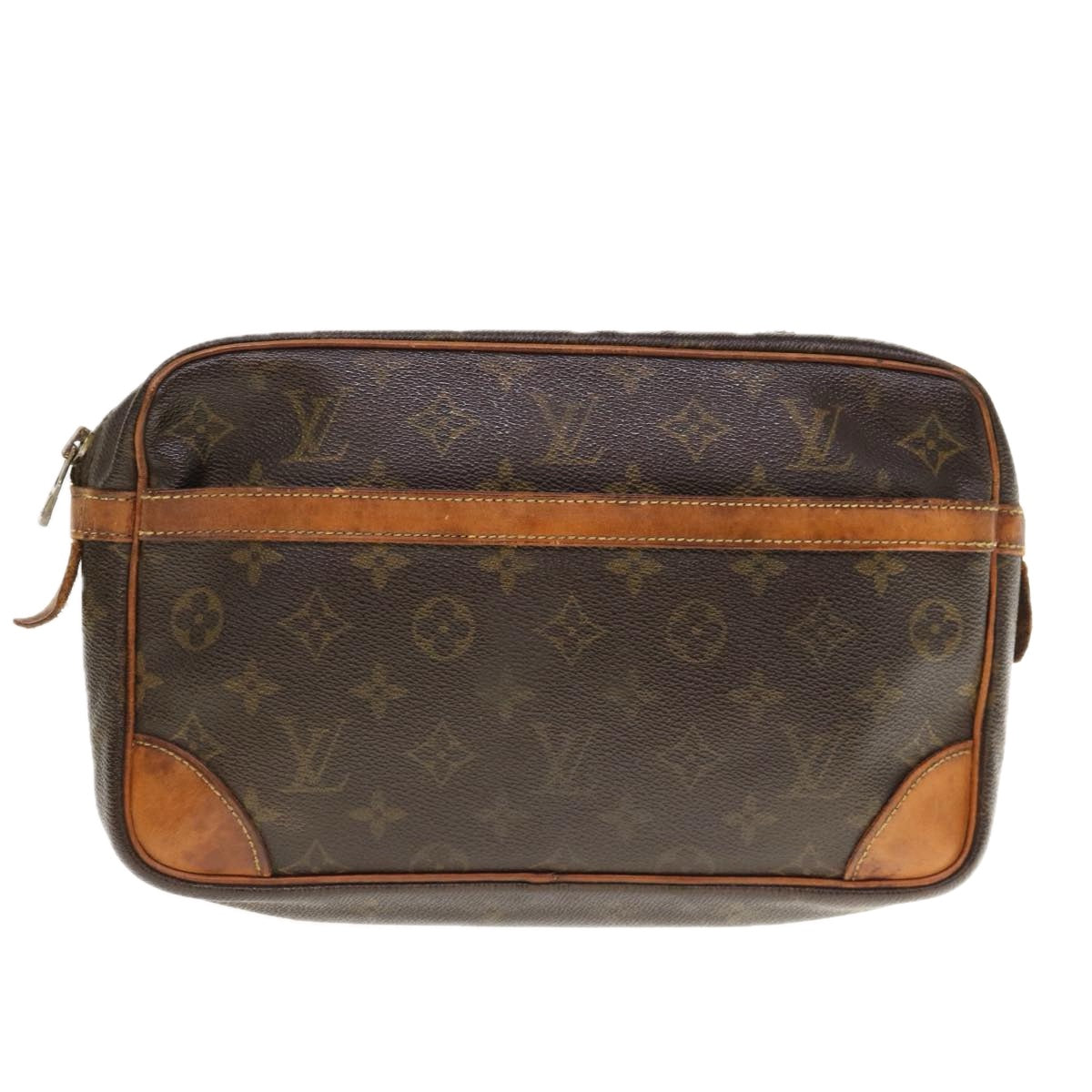 LOUIS VUITTON Monogram Compiegne 28 Clutch Bag M51845 LV 64302