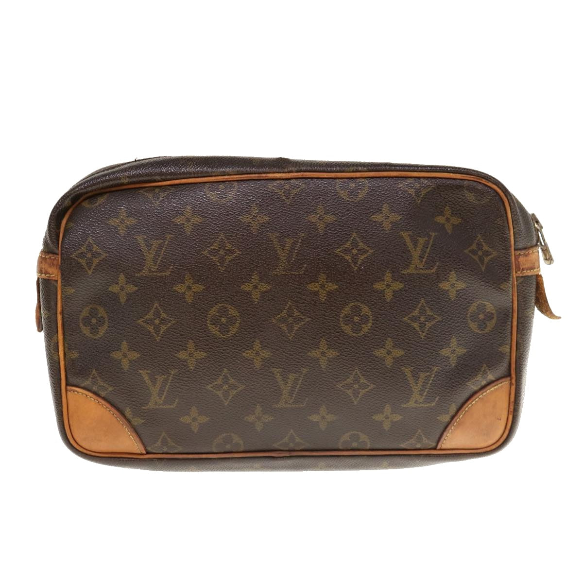 LOUIS VUITTON Monogram Compiegne 28 Clutch Bag M51845 LV 64302