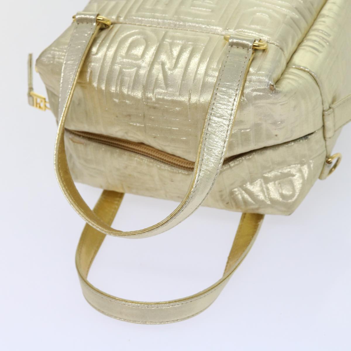 FENDI Hand Bag Nylon 2way Gold 64326