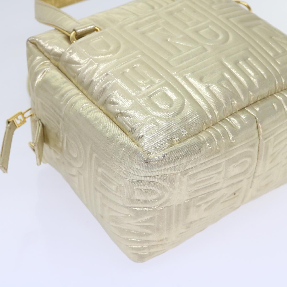FENDI Hand Bag Nylon 2way Gold 64326