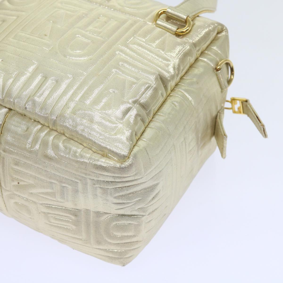 FENDI Hand Bag Nylon 2way Gold 64326