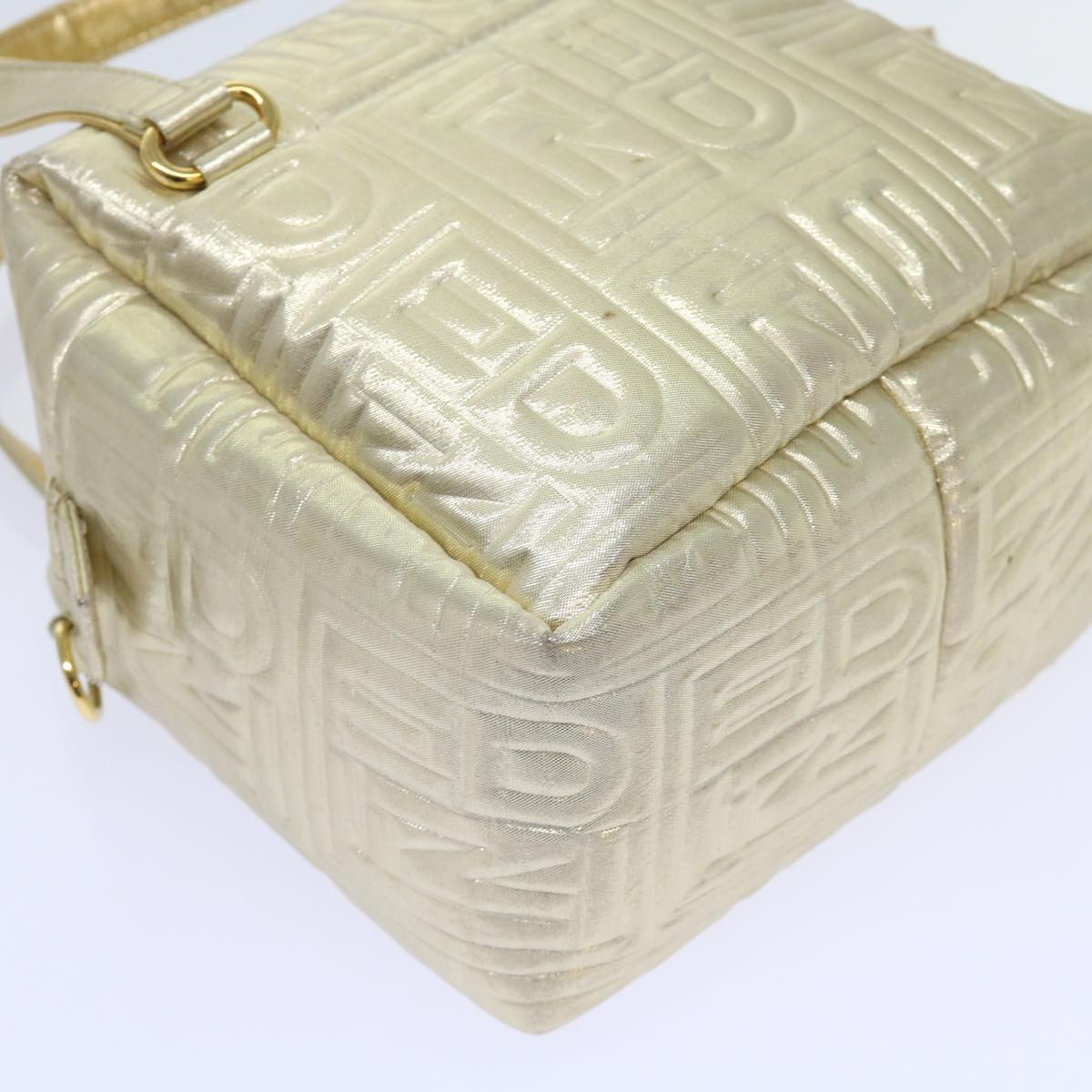 FENDI Hand Bag Nylon 2way Gold 64326
