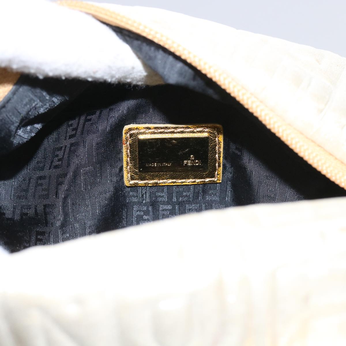 FENDI Hand Bag Nylon 2way Gold 64326