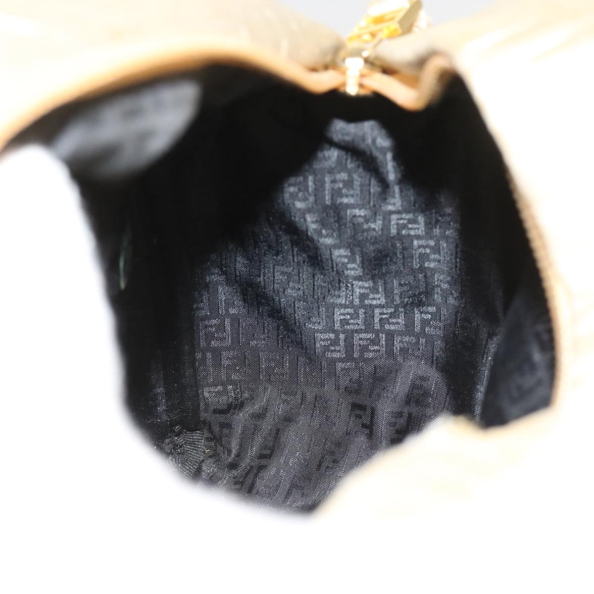 FENDI Hand Bag Nylon 2way Gold 64326