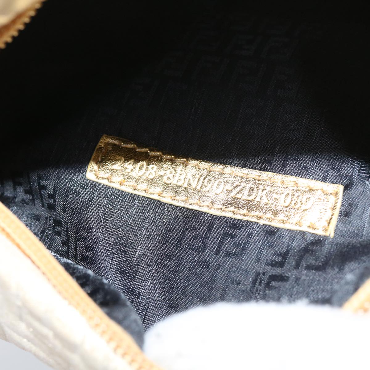 FENDI Hand Bag Nylon 2way Gold 64326