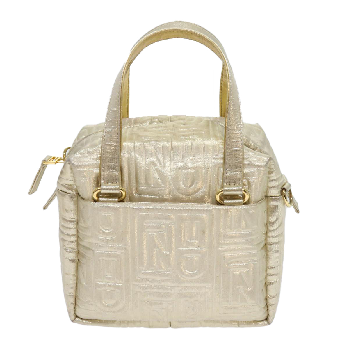 FENDI Hand Bag Nylon 2way Gold 64326