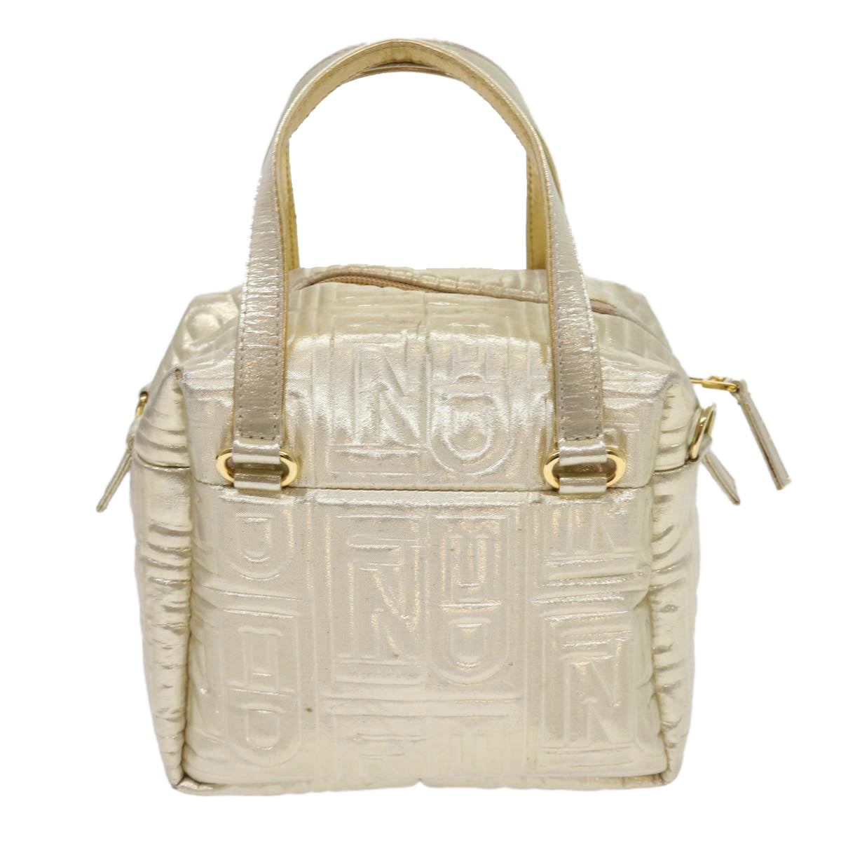 FENDI Hand Bag Nylon 2way Gold 64326