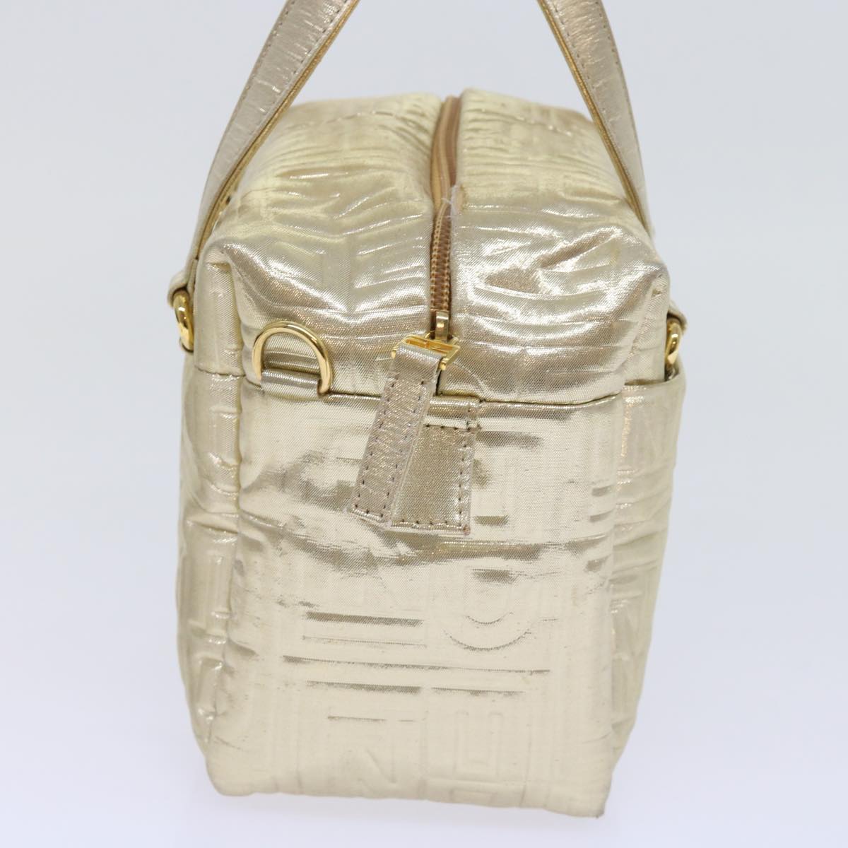 FENDI Hand Bag Nylon 2way Gold 64326