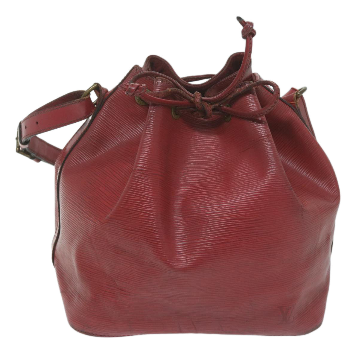 LOUIS VUITTON Epi Petit Noe Shoulder Bag Red M44107 LV 64342