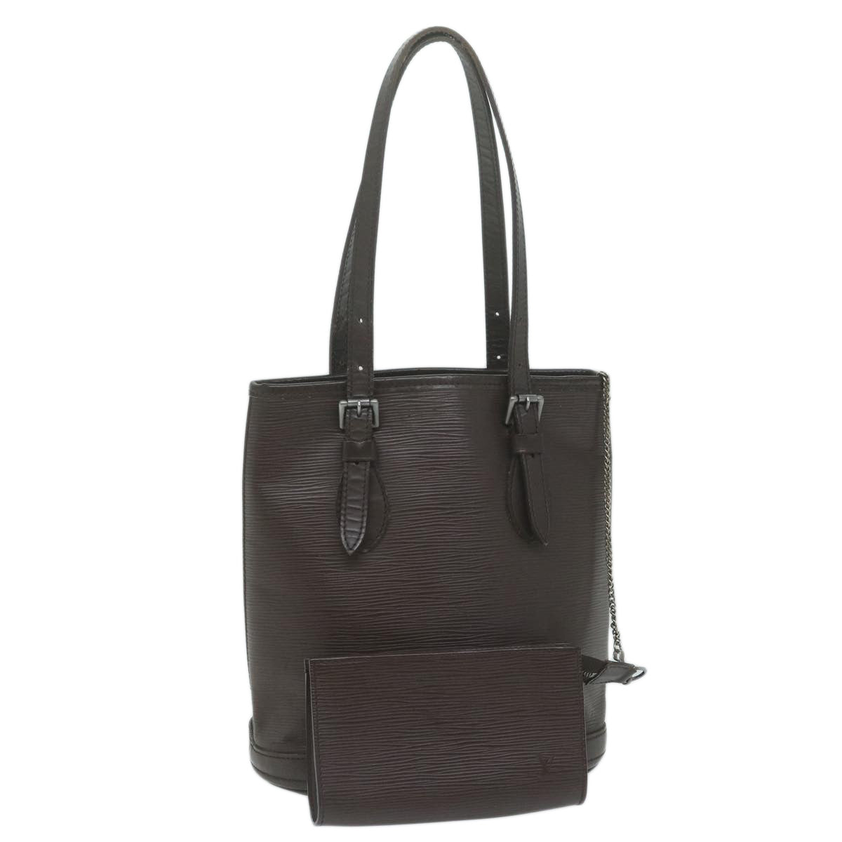 LOUIS VUITTON Epi Bucket PM Shoulder Bag Mocha M58990 LV 64343