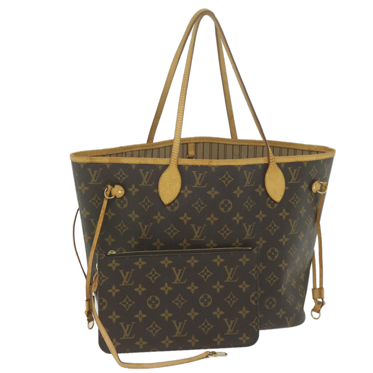LOUIS VUITTON Monogram Neverfull MM Tote Bag M40156 LV 64356