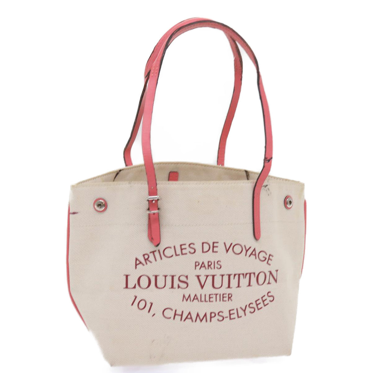 LOUIS VUITTON Cabas PM Tote Bag Canvas Beige Pink M94505 LV 64362